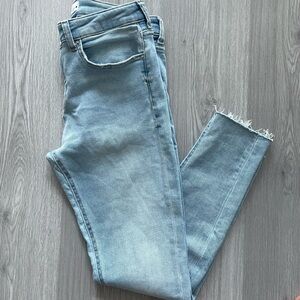 Zara Light Blue Skinny Jeans High Rise Stretch Denim